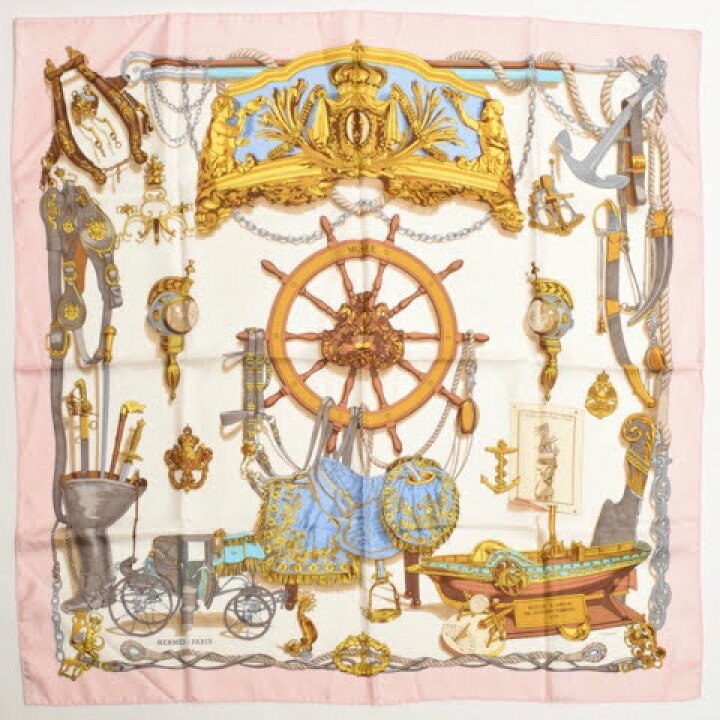 エルメス カレ90 蒸気船 シルク スカーフ LEDOUX（HERMES エルメス  