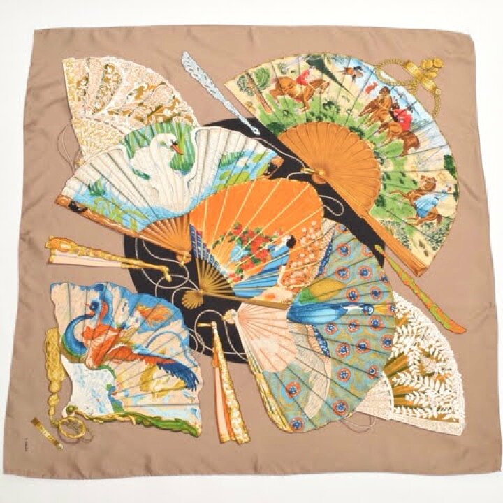 楽天市場】【中古】 エルメス HERMES スカーフ カレ 90 シルク BRISE  