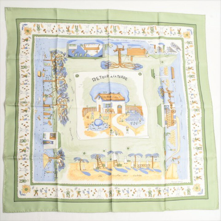 楽天市場】【極美品】 エルメス HERMES スカーフ カレ 90 シルク 