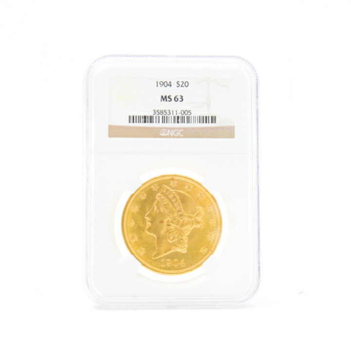 楽天市場】【新品】 20ドル 金貨 アメリカ 1904年銘 NGC MS63 女神 