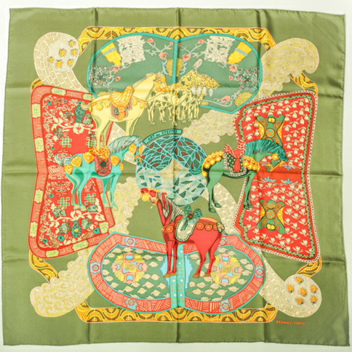 楽天市場】【美品】 エルメス HERMES スカーフ カレ 90 シルク ART des  