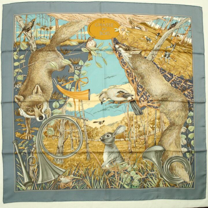 楽天市場】【極美品】 エルメス HERMES スカーフ カレ 90 シルク  