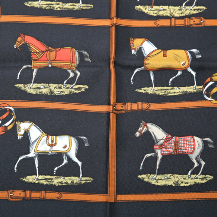 楽天市場】【極美品】 エルメス HERMES スカーフ カレ 80 シルク 馬柄 