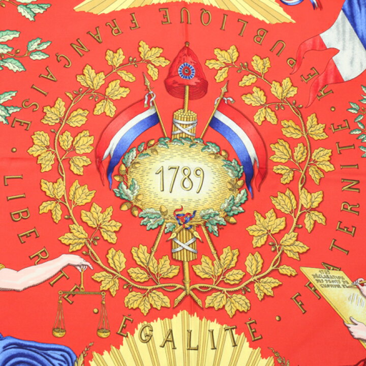 楽天市場】エルメス HERMES スカーフ カレ90 シルク LIBERTE EGALITE 