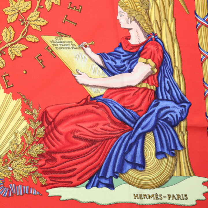 楽天市場】エルメス HERMES スカーフ カレ90 シルク LIBERTE EGALITE 