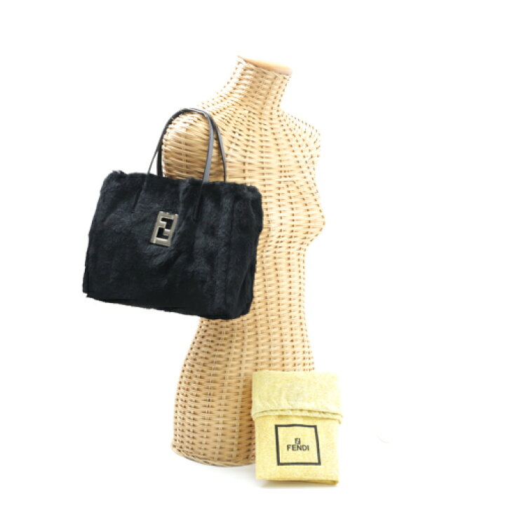 楽天市場】【極美品】 フェンディ FENDI トートバッグ ファー レザー  