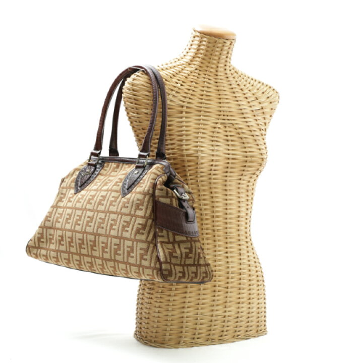楽天市場】【美品】 フェンディ FENDI エトニコ ハンドバッグ ズッカ柄  