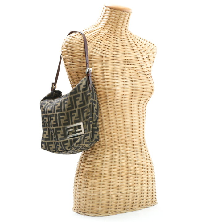 楽天市場 中古 フェンディ Fendi ワンショルダーバッグ ズッカ柄 キャンバス レザー バケット ショルダーバッグ 肩掛け メンズ レディース カーキ ブラウン P P O S H Online Store 楽天市場店