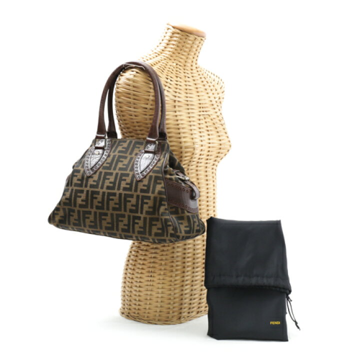 楽天市場】【美品】 フェンディ FENDI エトニコ ハンドバッグ ズッカ柄  