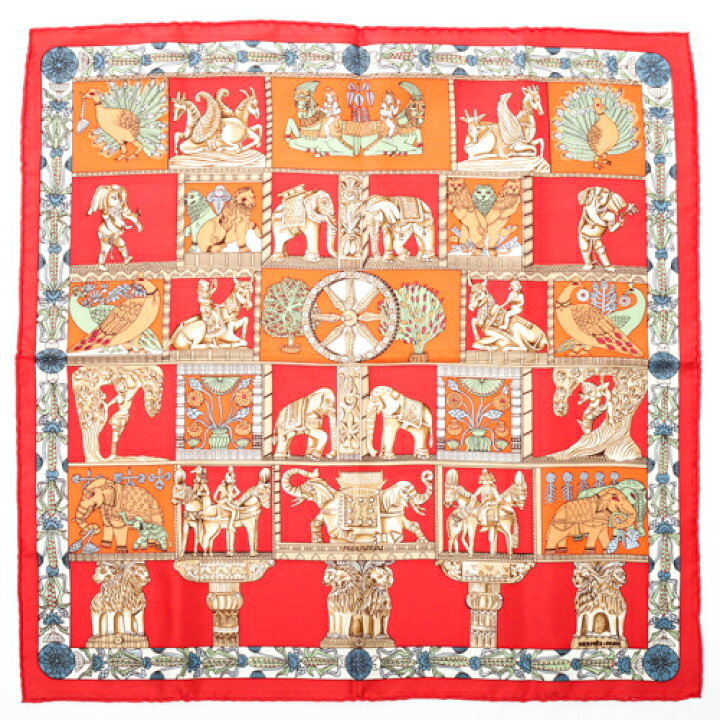 楽天市場】【未使用】 エルメス HERMES スカーフ カレ 45 シルク  