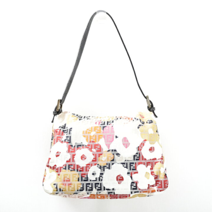 美品】FENDI ミニズッカ柄 ズッキーノ マンマバケット ショルダーバッグ
