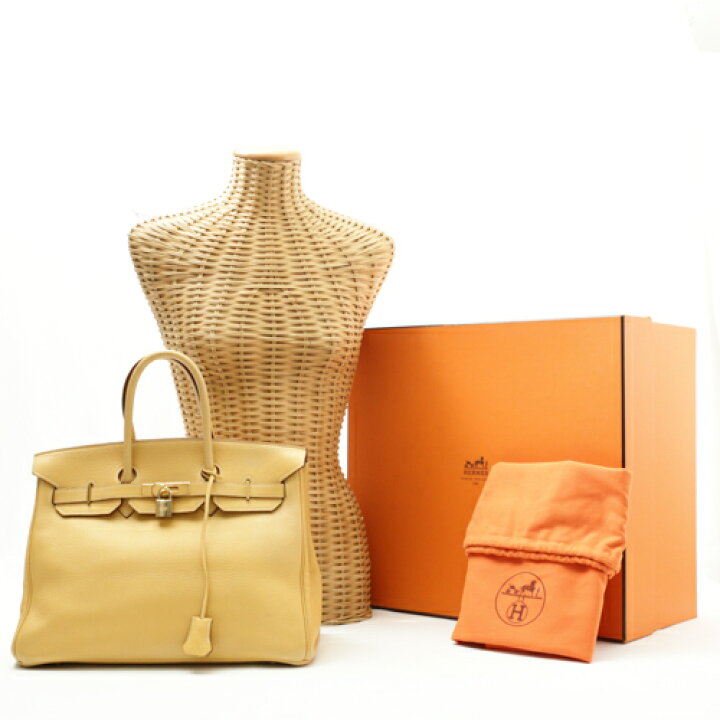 楽天市場】【美品】 エルメス HERMES バーキン35 フィヨルド □F刻印 