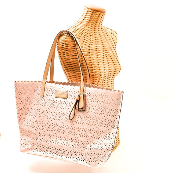 楽天市場】【極美品】 コーチ COACH トートバッグ パンチング レザー 