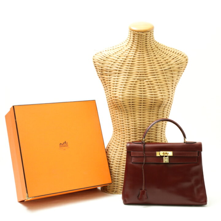 楽天市場】エルメス HERMES ケリー32 内縫い ボックスカーフ ルージュ 