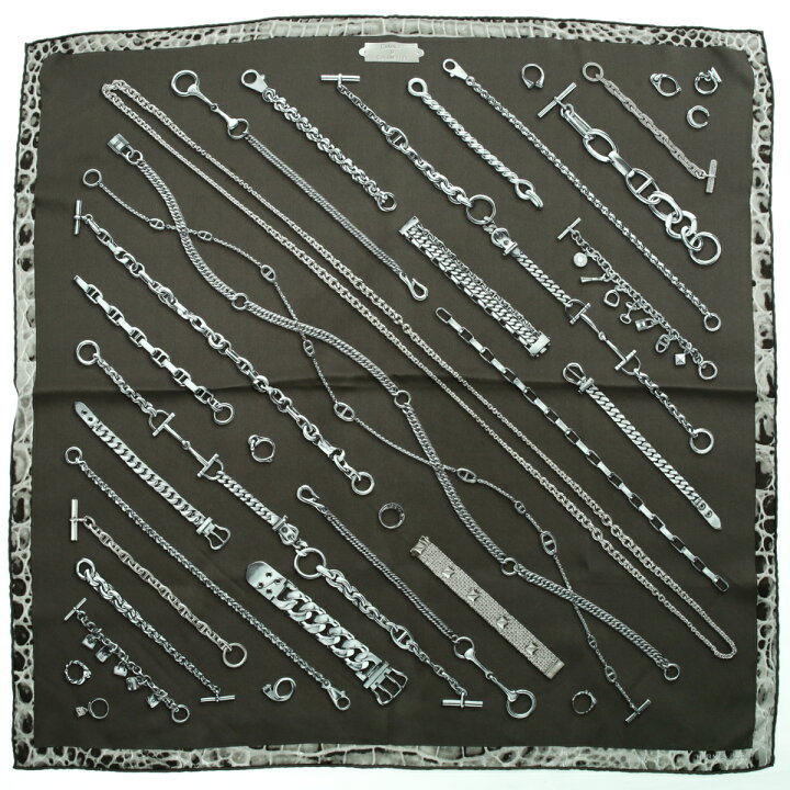 楽天市場】【美品】 エルメス HERMES スカーフ カレ 70 シルク CHAINES 
