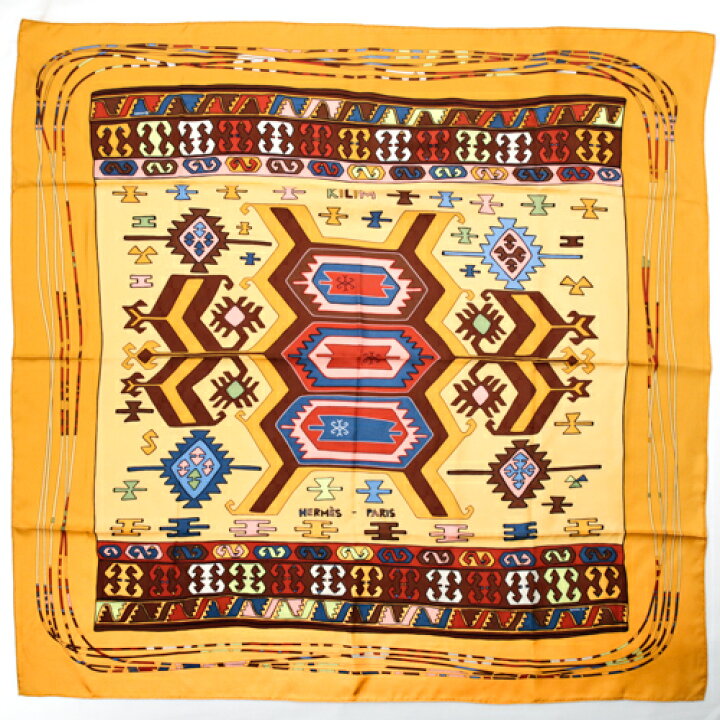 楽天市場】【極美品】 エルメス HERMES スカーフ カレ 90 シルク KILIM 