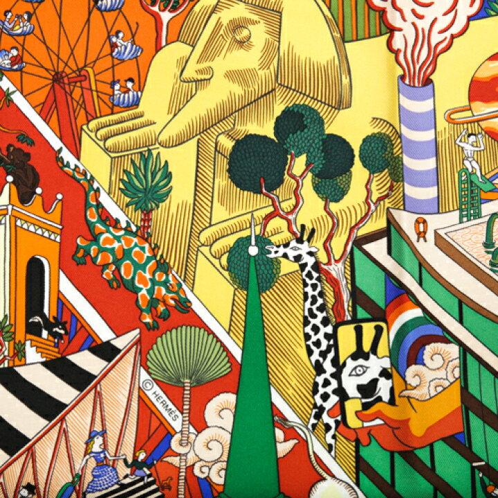 楽天市場】【未使用】 エルメス HERMES スカーフ カレ90 シルク ANIMA  