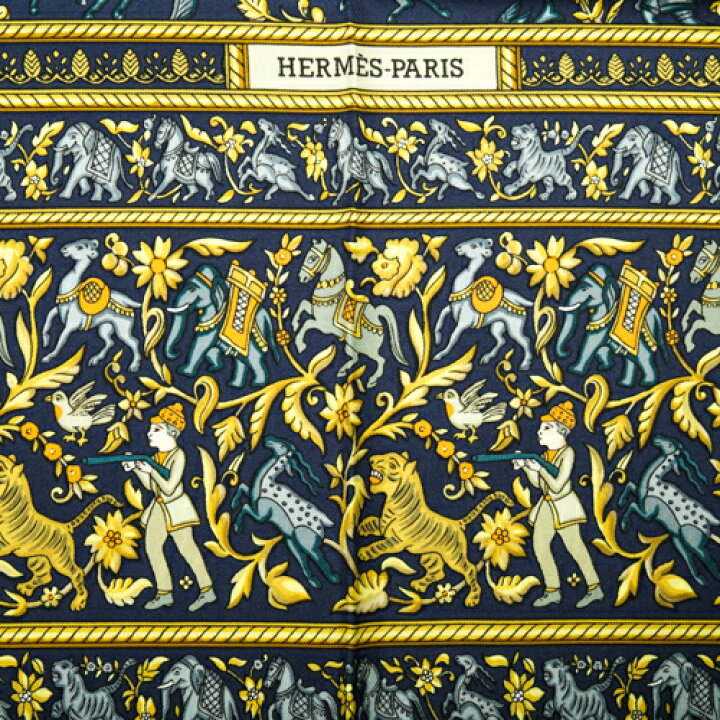 楽天市場】未使用 エルメス HERMES スカーフ カレ90 シルク CHASSE EN 