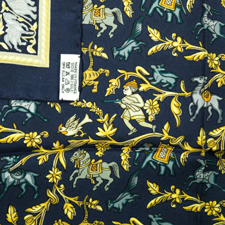 楽天市場】未使用 エルメス HERMES スカーフ カレ90 シルク CHASSE EN  