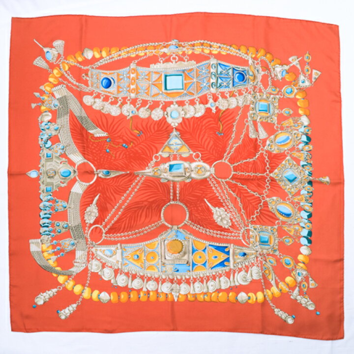 HERMES◇カレ90/舵輪柄/スカーフ/シルク/RED/レディース 楽天市場  