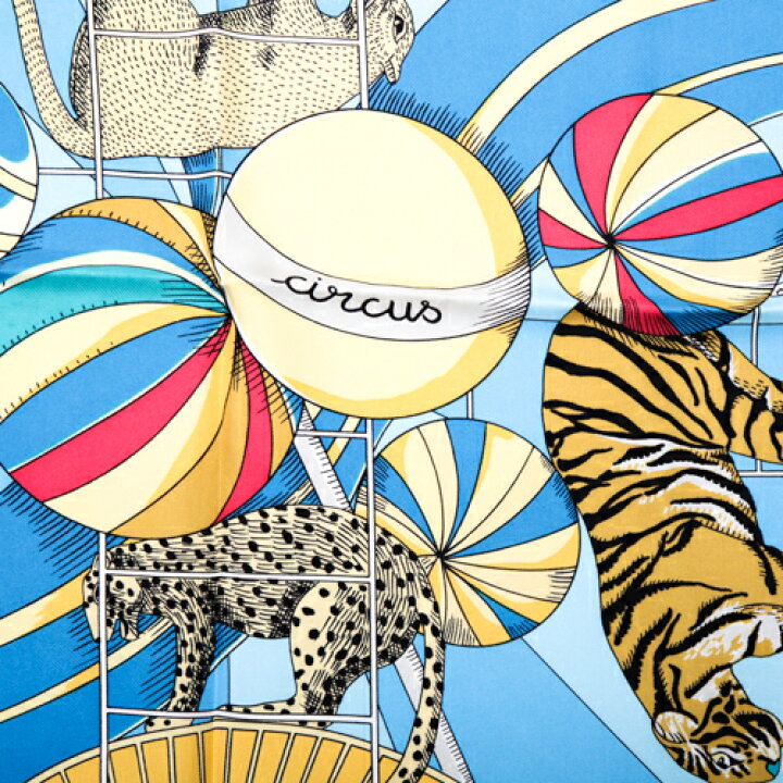 楽天市場】未使用 エルメス HERMES スカーフ カレ90 シルク circus 