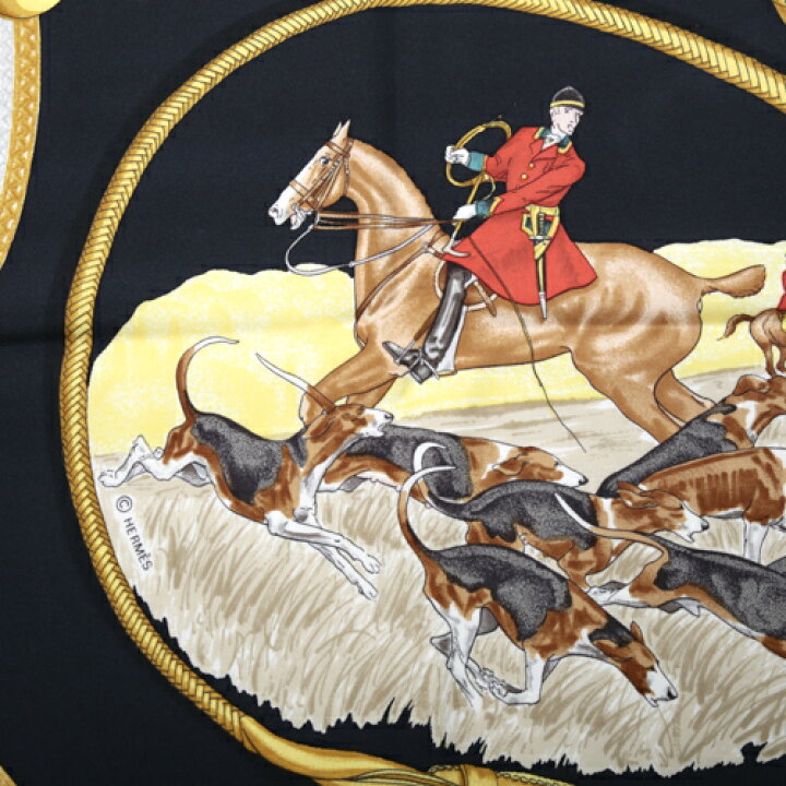 楽天市場】【極美品】 エルメス HERMES スカーフ カレ90 シルク LE 