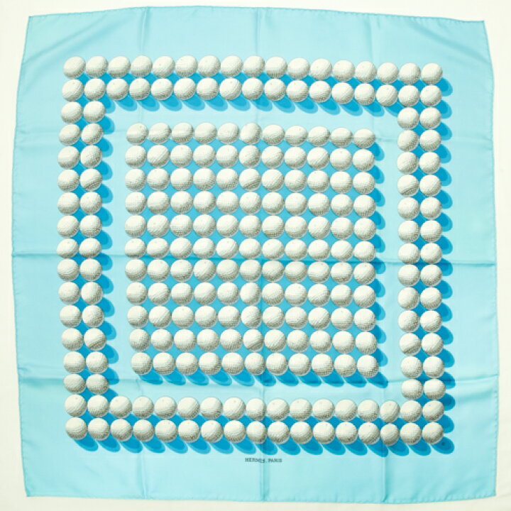 楽天市場】エルメス HERMES スカーフ カレ90 シルク ゴルフボール柄  