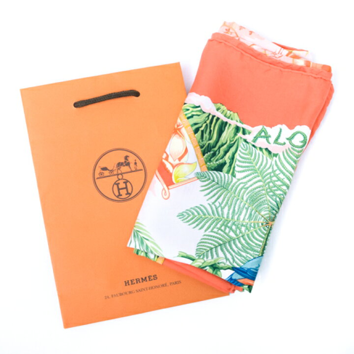 楽天市場】【中古】 エルメス HERMES スカーフ カレ90 シルク ALOHA 