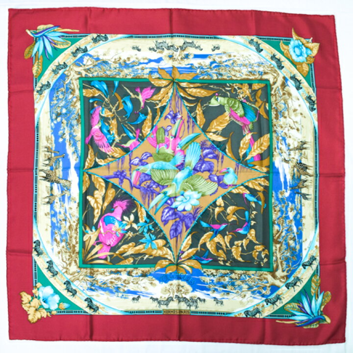 楽天市場】エルメス HERMES スカーフ カレ90 シルク TROPIQUES  