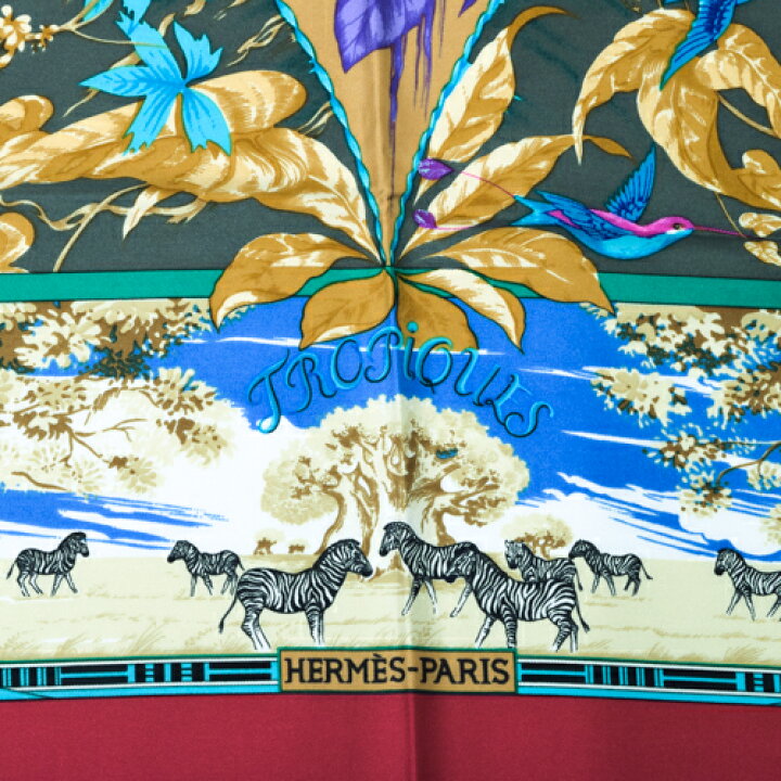 楽天市場】エルメス HERMES スカーフ カレ90 シルク TROPIQUES 