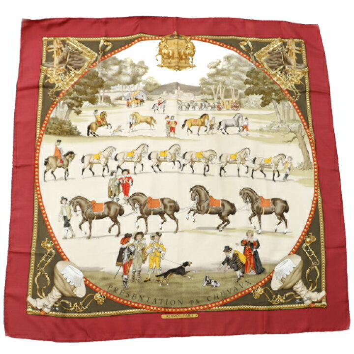 楽天市場】【美品】 エルメス HERMES スカーフ カレ90 シルク 