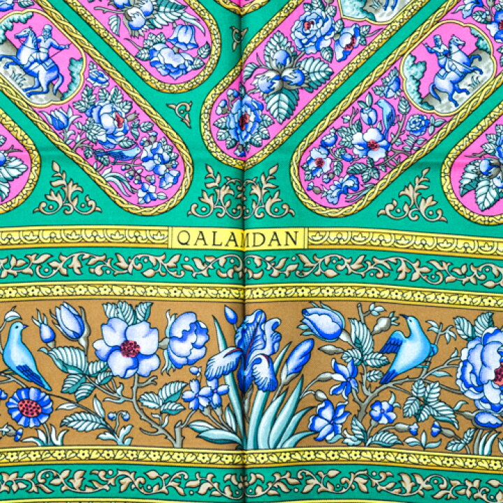 楽天市場】エルメス HERMES スカーフ カレ90 シルク QALAMDAN 