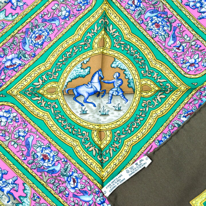 楽天市場】エルメス HERMES スカーフ カレ90 シルク QALAMDAN 