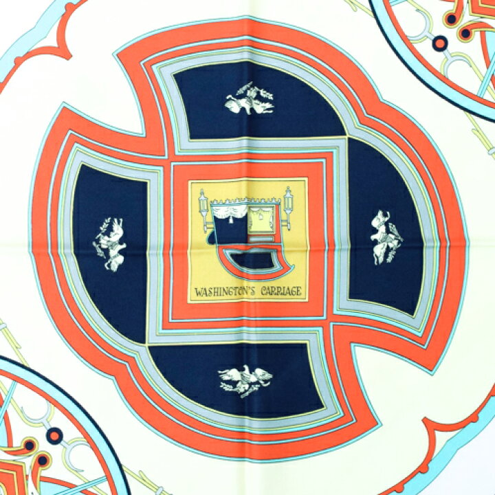 楽天市場】エルメス HERMES スカーフ カレ90 シルク WASHINGTON 