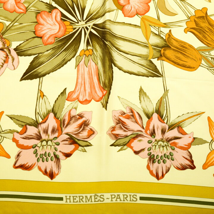 楽天市場】【美品】 エルメス HERMES スカーフ カレ90 シルク Fleurs d 