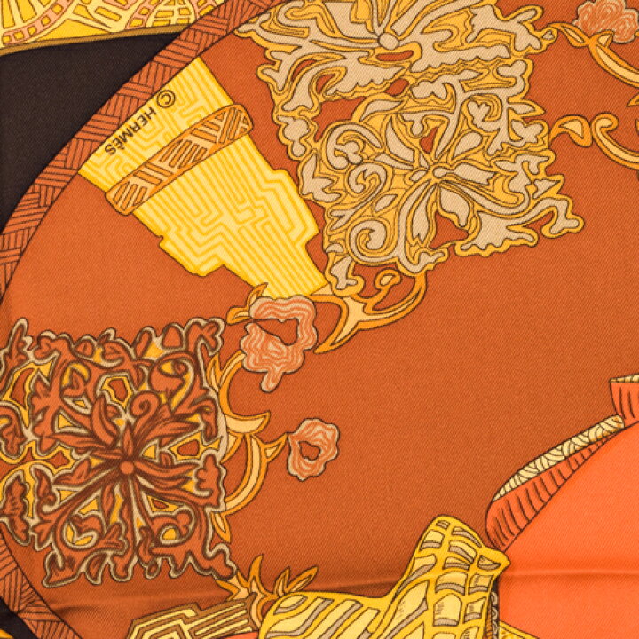 楽天市場】エルメス HERMES スカーフ カレ90 シルク ART des STEPPES 