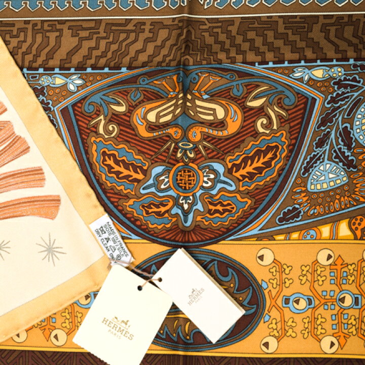 楽天市場】【未使用】 エルメス HERMES スカーフ カレ90 シルク SUR UN 