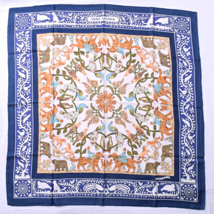 楽天市場】エルメス HERMES スカーフ カレ90 シルク EARLY AMERICA  