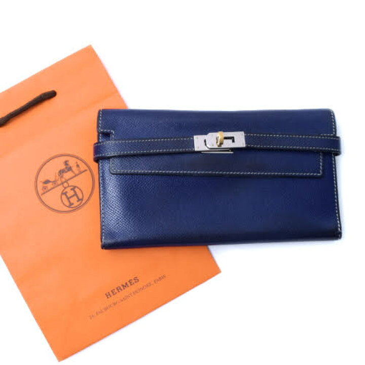 楽天市場】エルメス HERMES ケリーウォレットロング エプソン □P刻印 