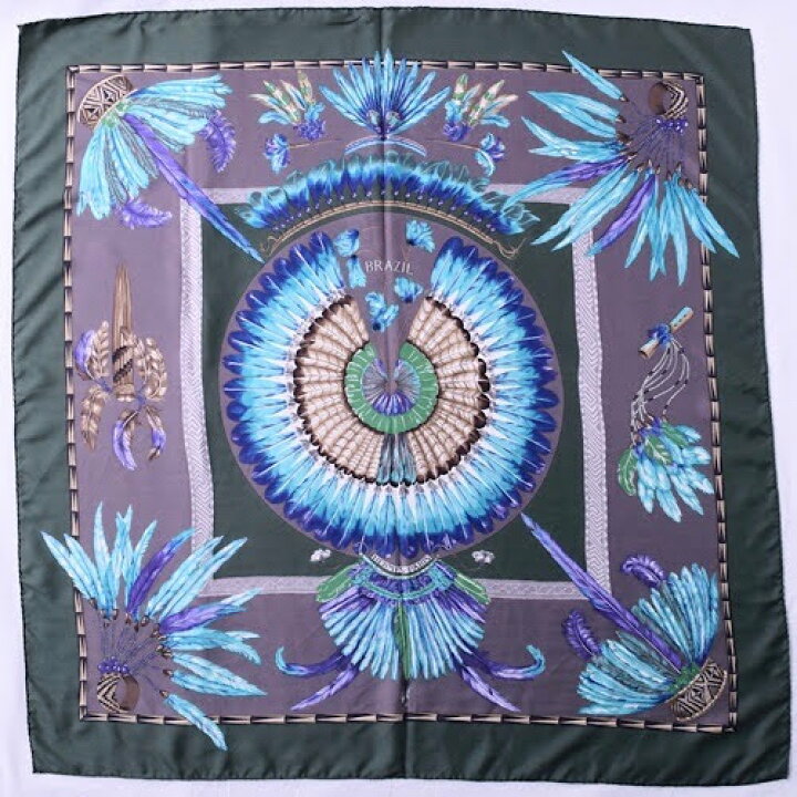楽天市場】【美品】 エルメス HERMES スカーフ カレ90 シルク BRAZIL 
