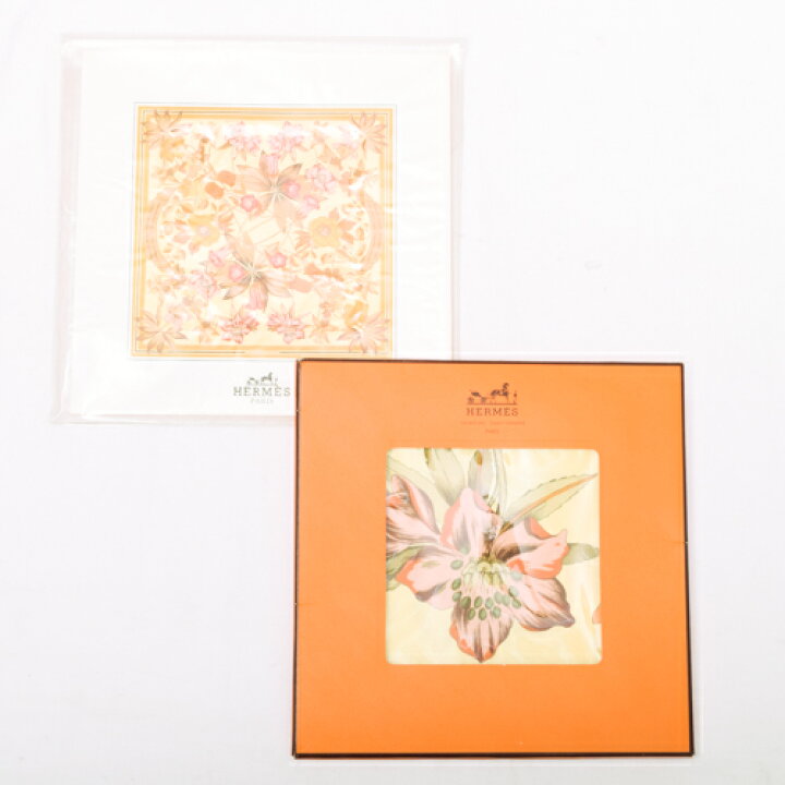楽天市場】【未使用】 エルメス HERMES スカーフ カレ90 シルク Fleurs 