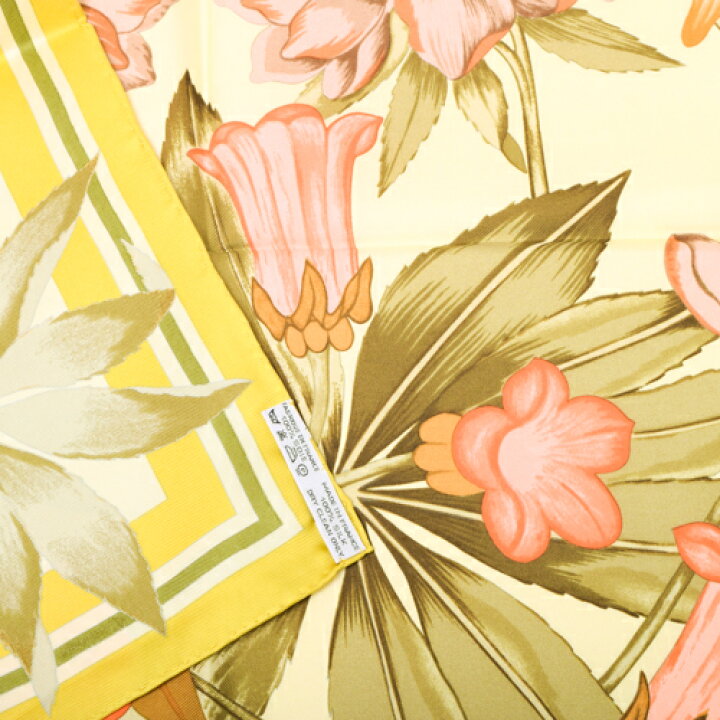 楽天市場】【未使用】 エルメス HERMES スカーフ カレ90 シルク Fleurs  