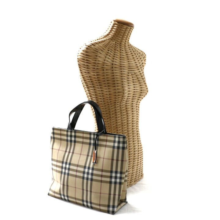 楽天市場】バーバリー BURBERRY トートバッグ レザー PVC ノバチェック  