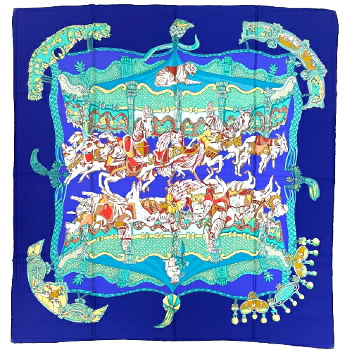 楽天市場】【美品】 エルメス HERMES スカーフ カレ90 シルク TOURNEZ 