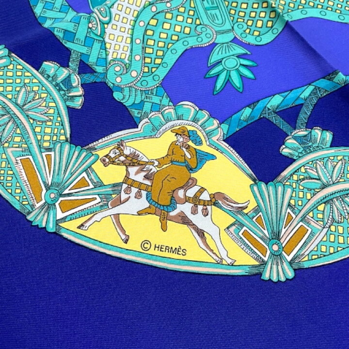 楽天市場】【美品】 エルメス HERMES スカーフ カレ90 シルク TOURNEZ 