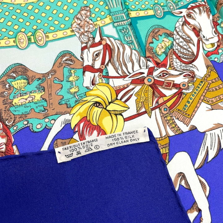 楽天市場】【美品】 エルメス HERMES スカーフ カレ90 シルク TOURNEZ 