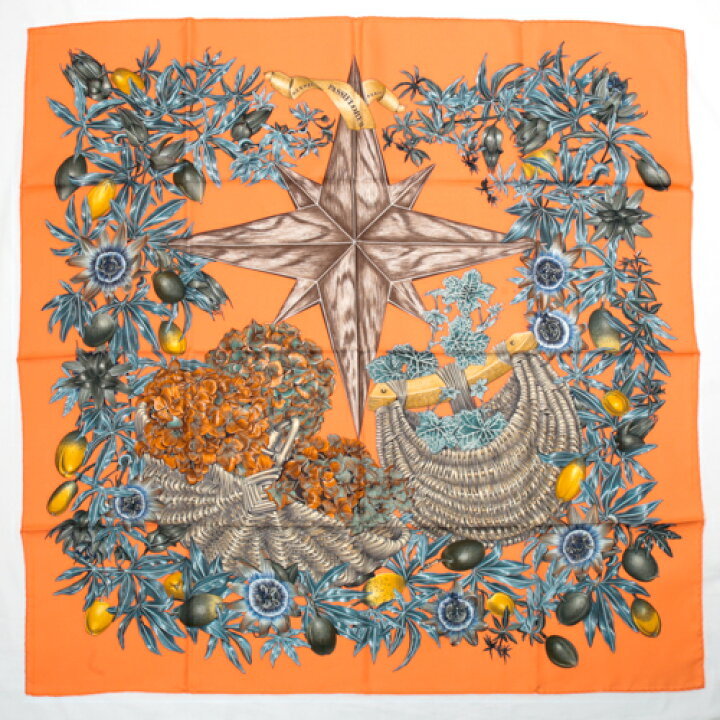 楽天市場】エルメス HERMES スカーフ カレ90 シルク PASSIFLORES 