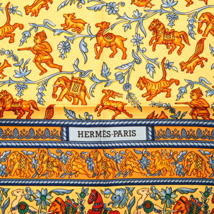 楽天市場】【未使用】 エルメス HERMES カレ90 スカーフ シルク CHASSE 