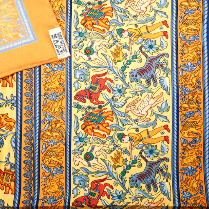 楽天市場】【未使用】 エルメス HERMES カレ90 スカーフ シルク CHASSE  