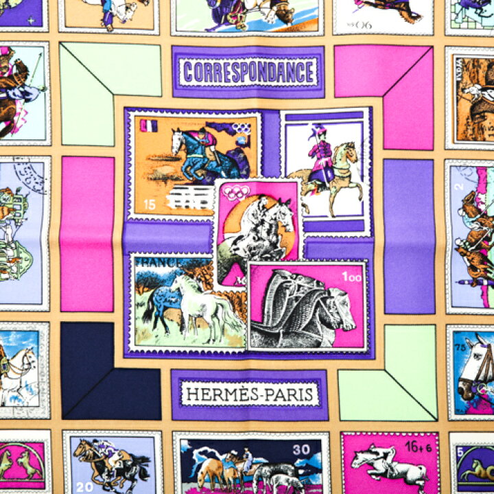 エルメススカーフCORRESPONDANCE - バンダナ・スカーフ 